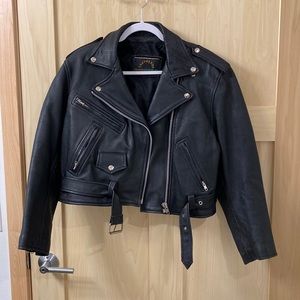 Shepherd’s Leather Collection, Real Leather motorcycle jacket, men’s size small